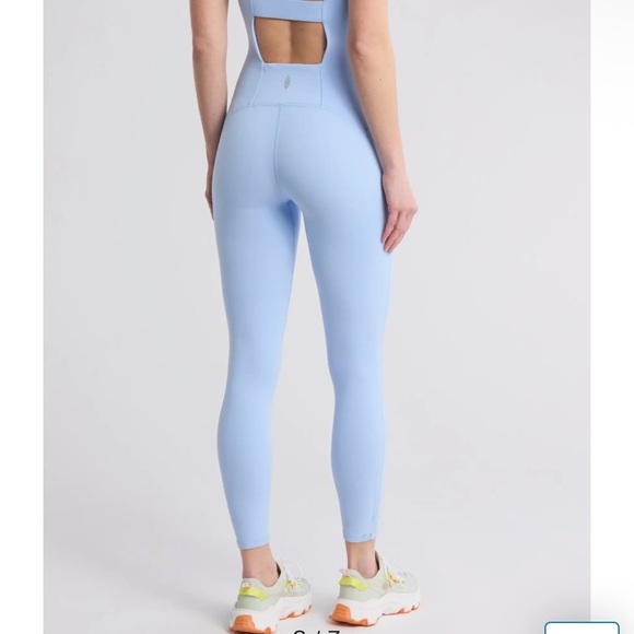 Free People Movement Never Better Strappy Blue Jumpsuit - Picture 2 of 6